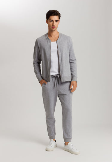 Natural Living Organic Cotton Drawstring Pants | Grey Melange 75773-3014